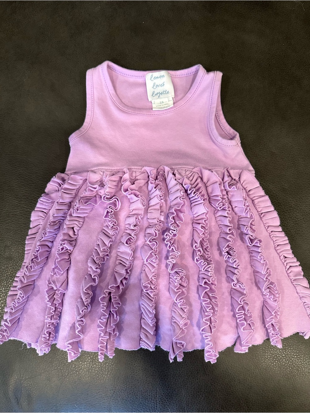Lavender Ruffle Tank Dress for Kids